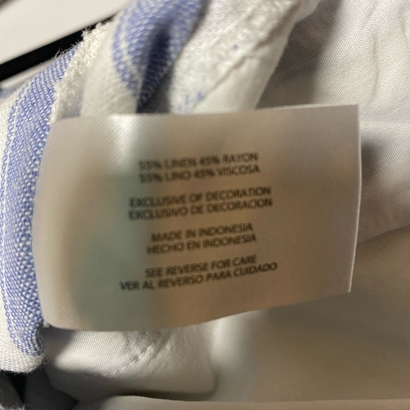 GAP LINEN BLEND STRIPED SHORTS W/ 4” INSEAM - SIZE L - NWT - Picture 5 of 9